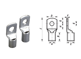 TINNED COPPER CABLE LUGS - HEAVY DUTY