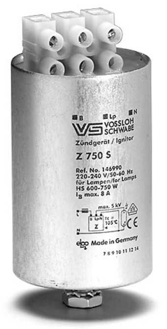 Electronic Superimposed Ignitors for HS Lamps 600 and 750 W