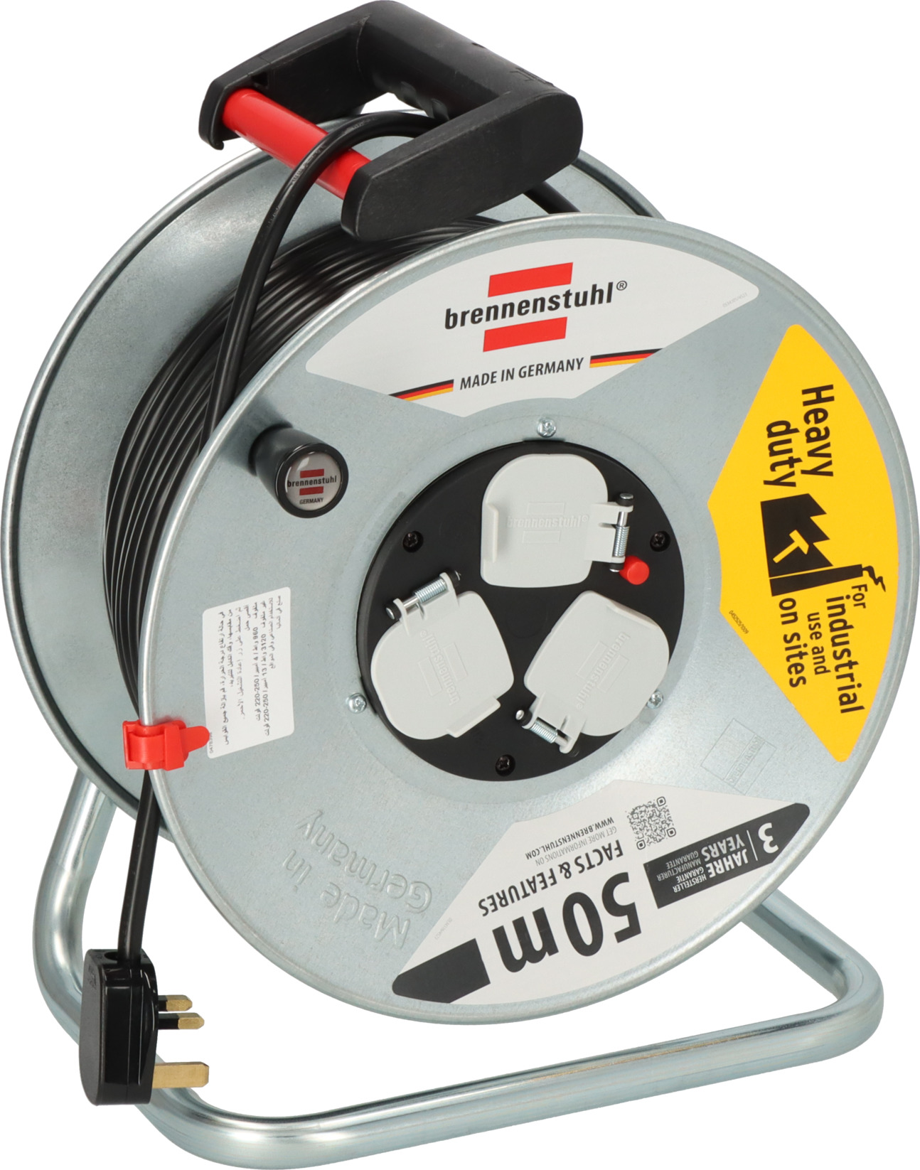 Brennenstuhl Garant 3-way socket cable reel
