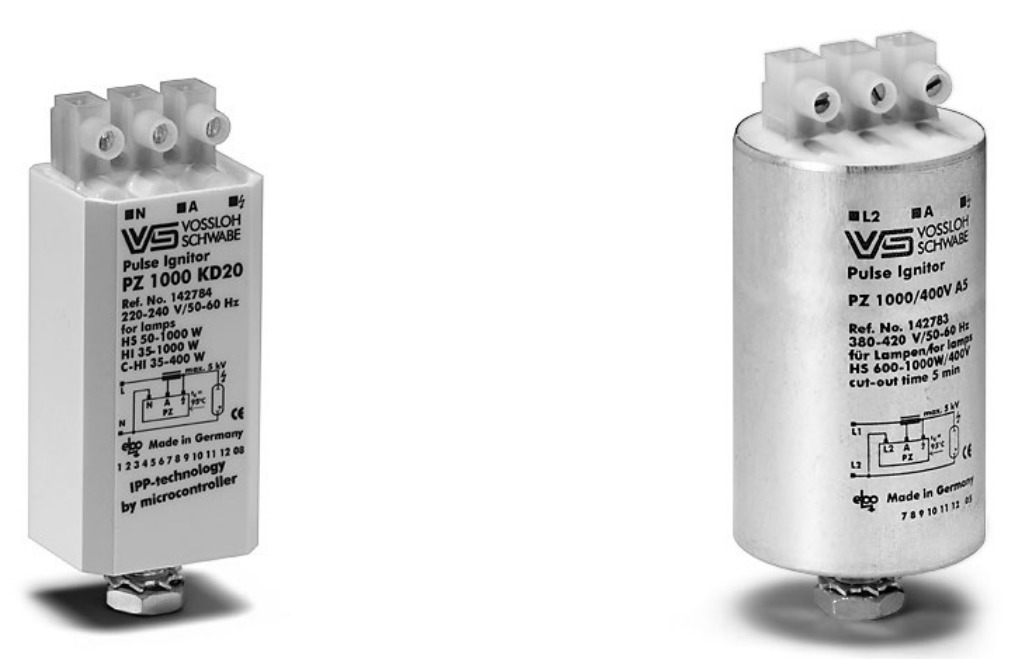 Pulse Ignitors for HS and HI Lamps up to 1000 W